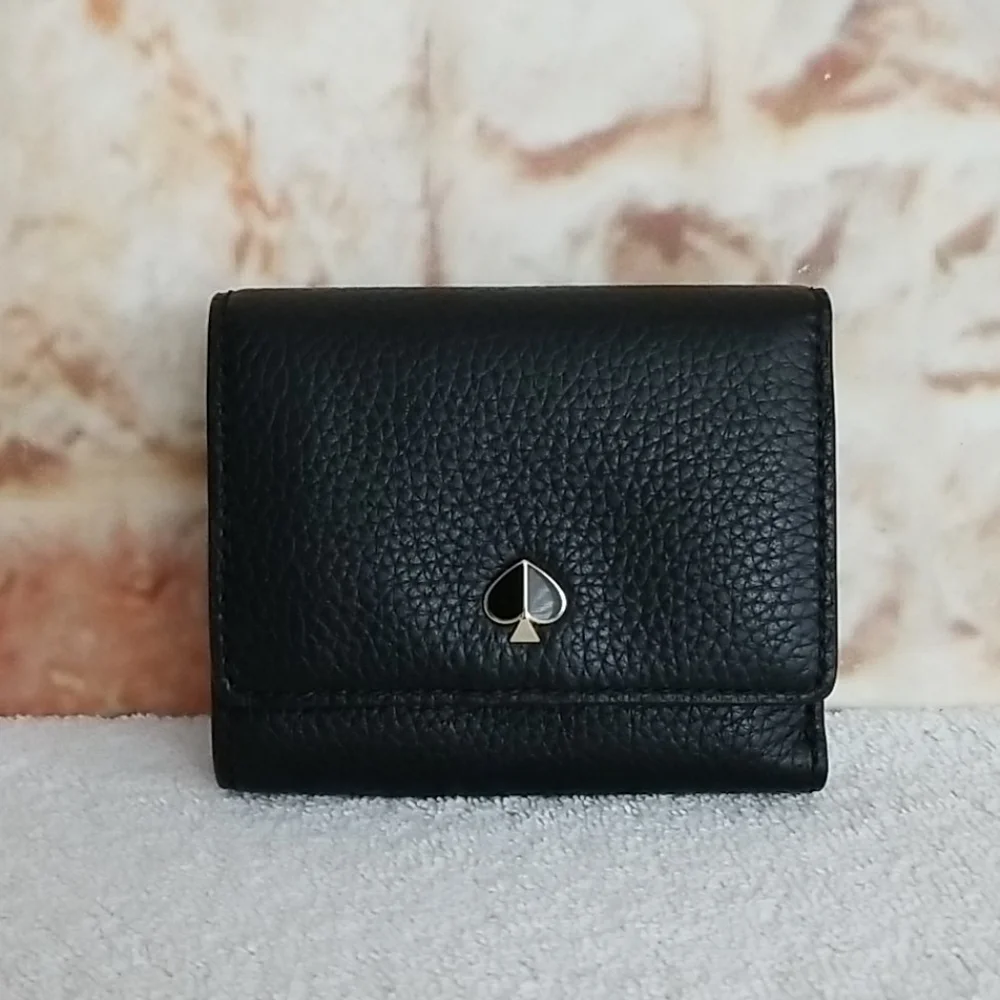 New kate spade Polly Tri-Fold Leather Wallet